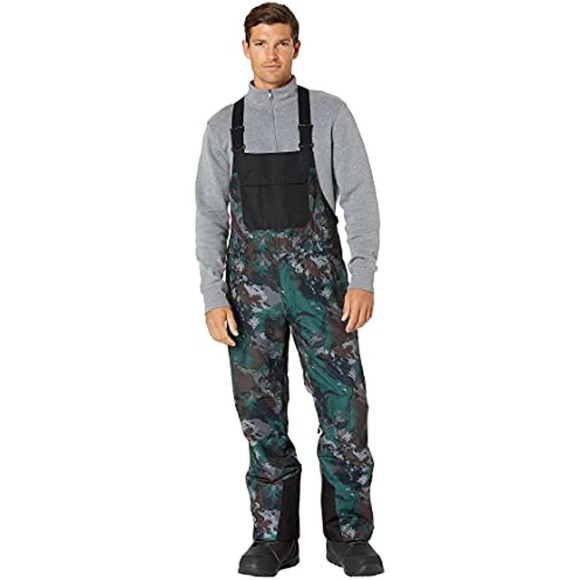 NWT!! Obermeyer Men’s Insulated Waterproof Camo Ski Bib Pants Size Small - Picture 1 of 16